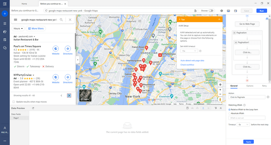 Setting up the pagination loop