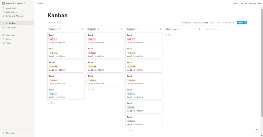 The final reinvented Kanban board